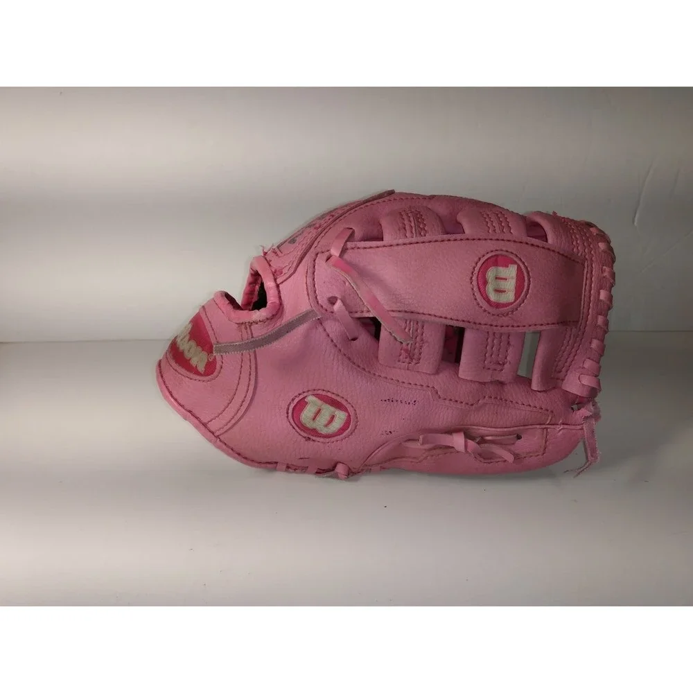 Two WILSON Child's T-Ball/Baseball Gloves (10" / 10.5" RHT) | Pink - Picture 10 of 12